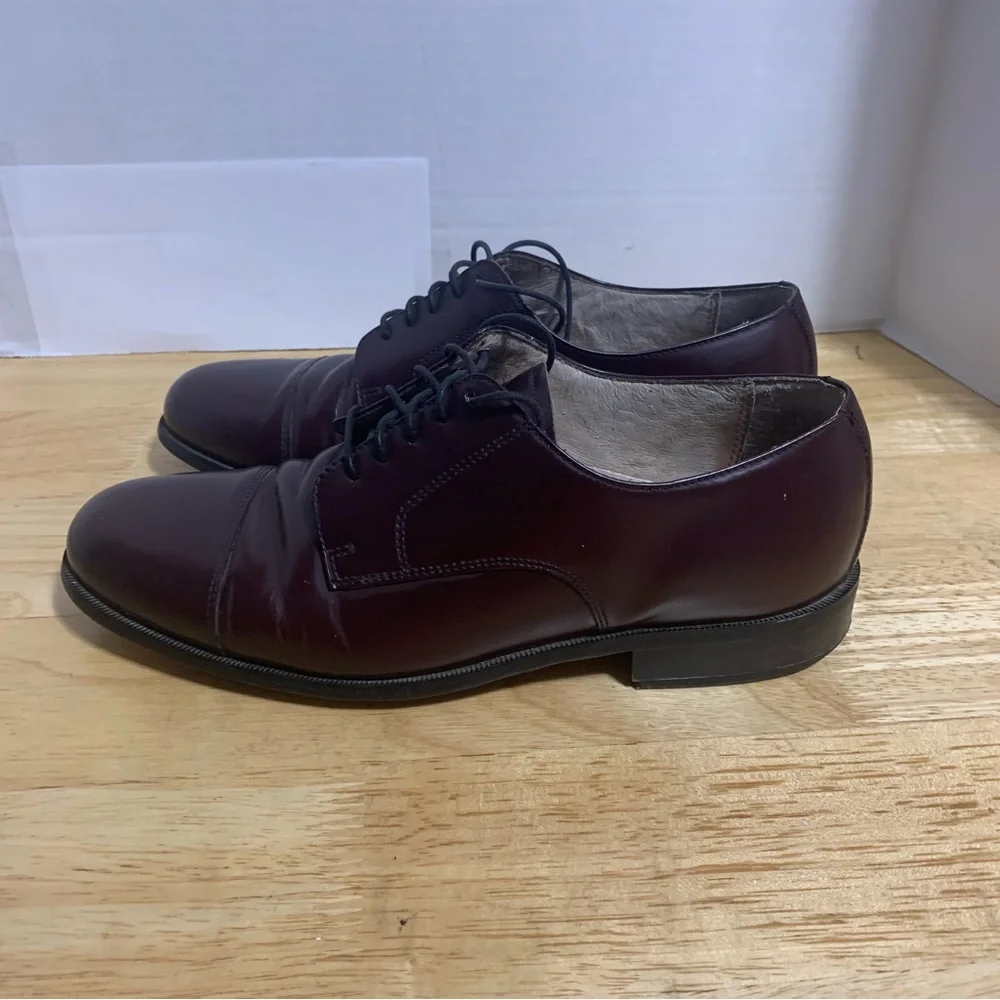 Bostonian Mens Classics Akron 20398 Burgundy Leather Oxford Dress Shoes Sz 8.5M‎
